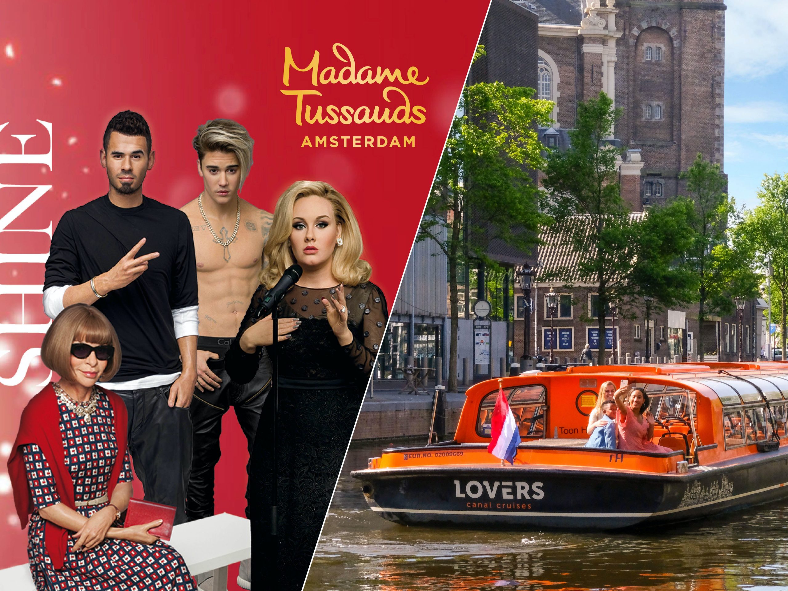 Fast-track ticket Madame Tussauds Amsterdam en een rondvaart van 1 uur